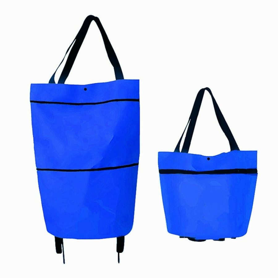 Shopping Bag With Folding Wheels