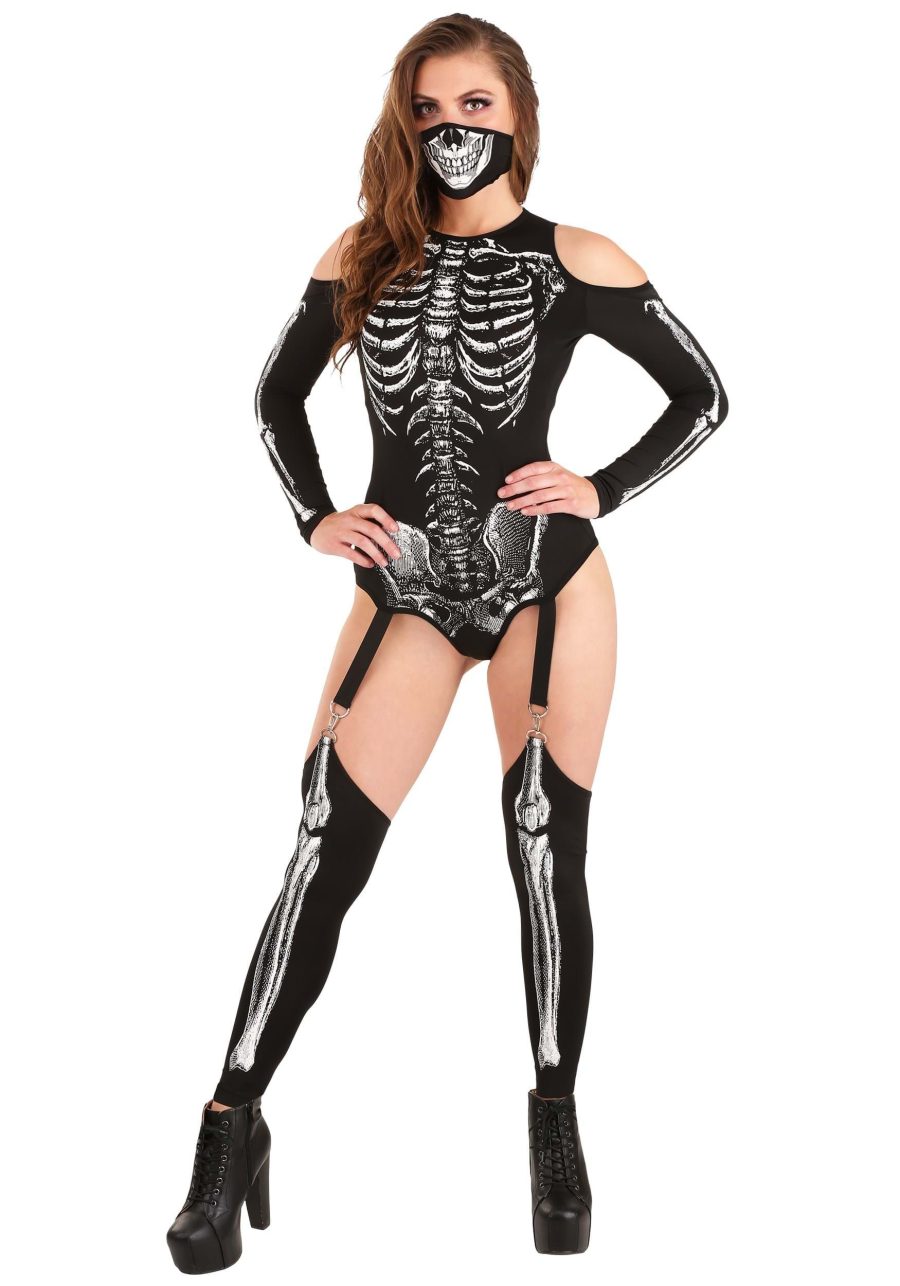 Skeleton Bodysuit Women's Costume