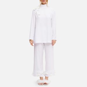 Sleeper The Bloom Black Tie Woven Pyjama Set – S