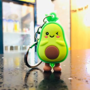 Smiling & Winking Avocado Car Keychain