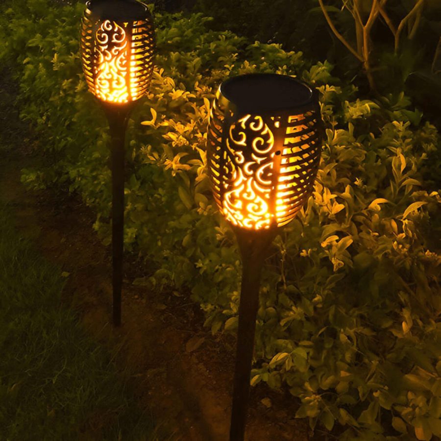 Solar Torch Lights With Flickering Flame