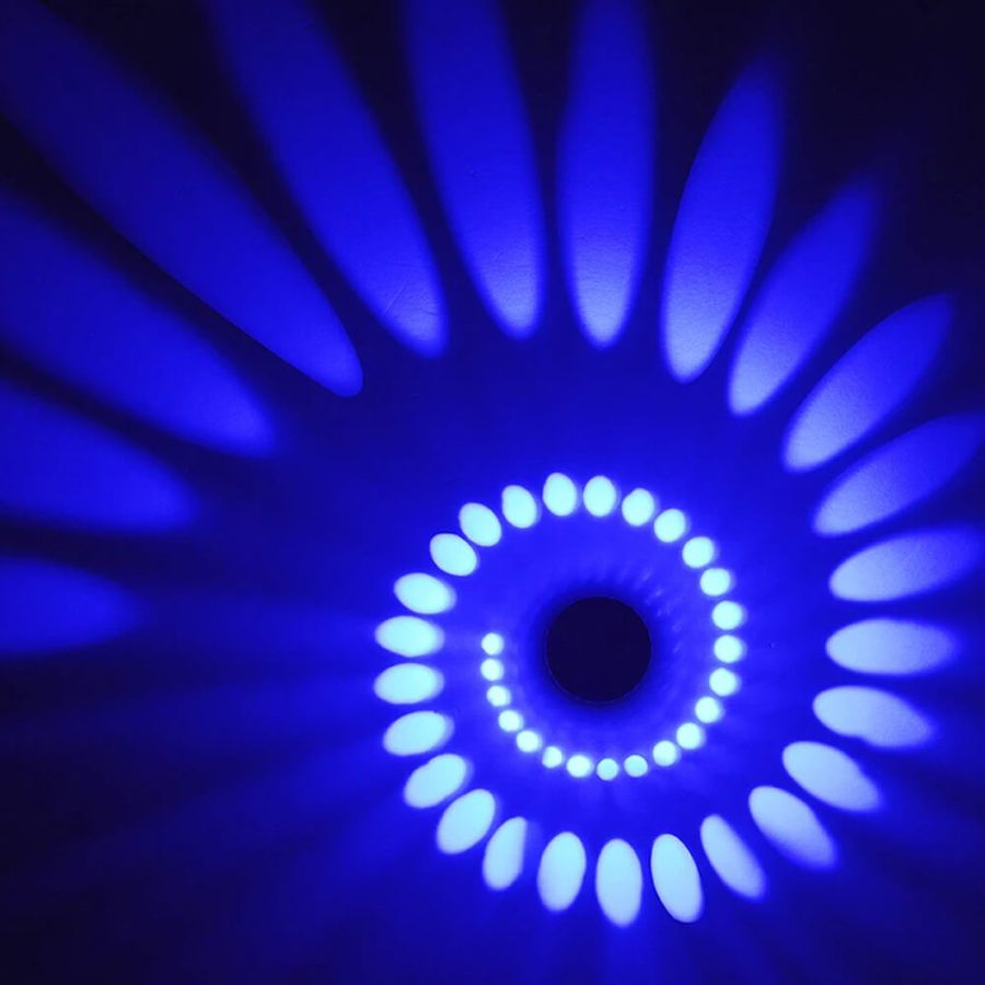 Spiral Hole LED Wall Light