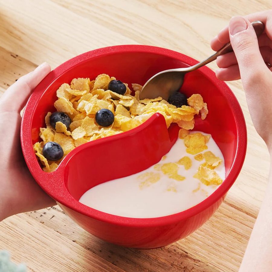 Spiral Slide Partitioned Cereal Bowl