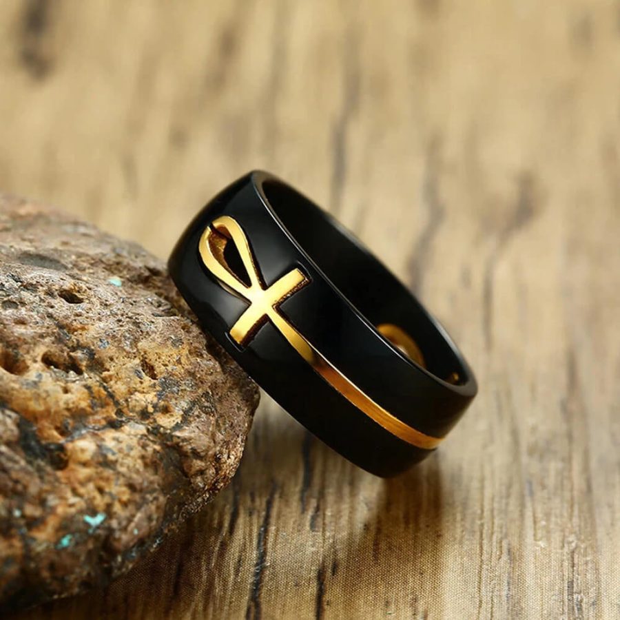 Stainless Steel Ankh Ring