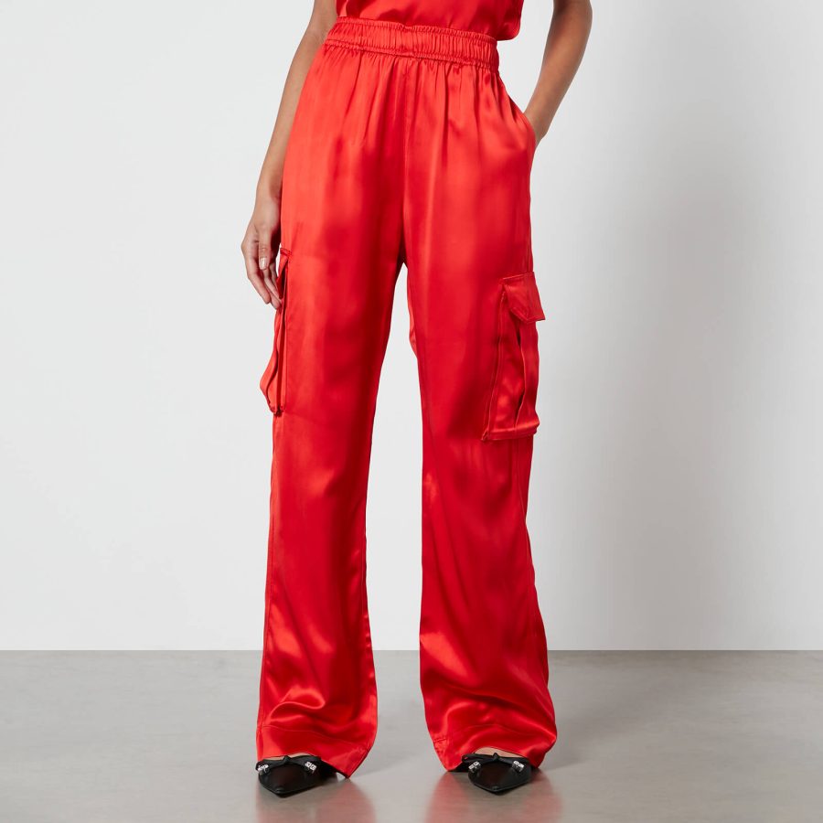 Stine Goya Fatuna Satin Cargo Trousers - L