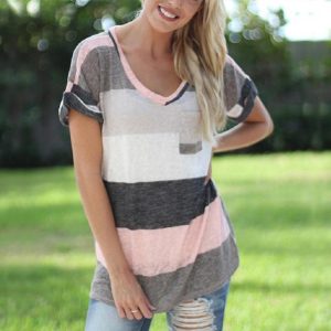 Striped BBQ Pocket Tee