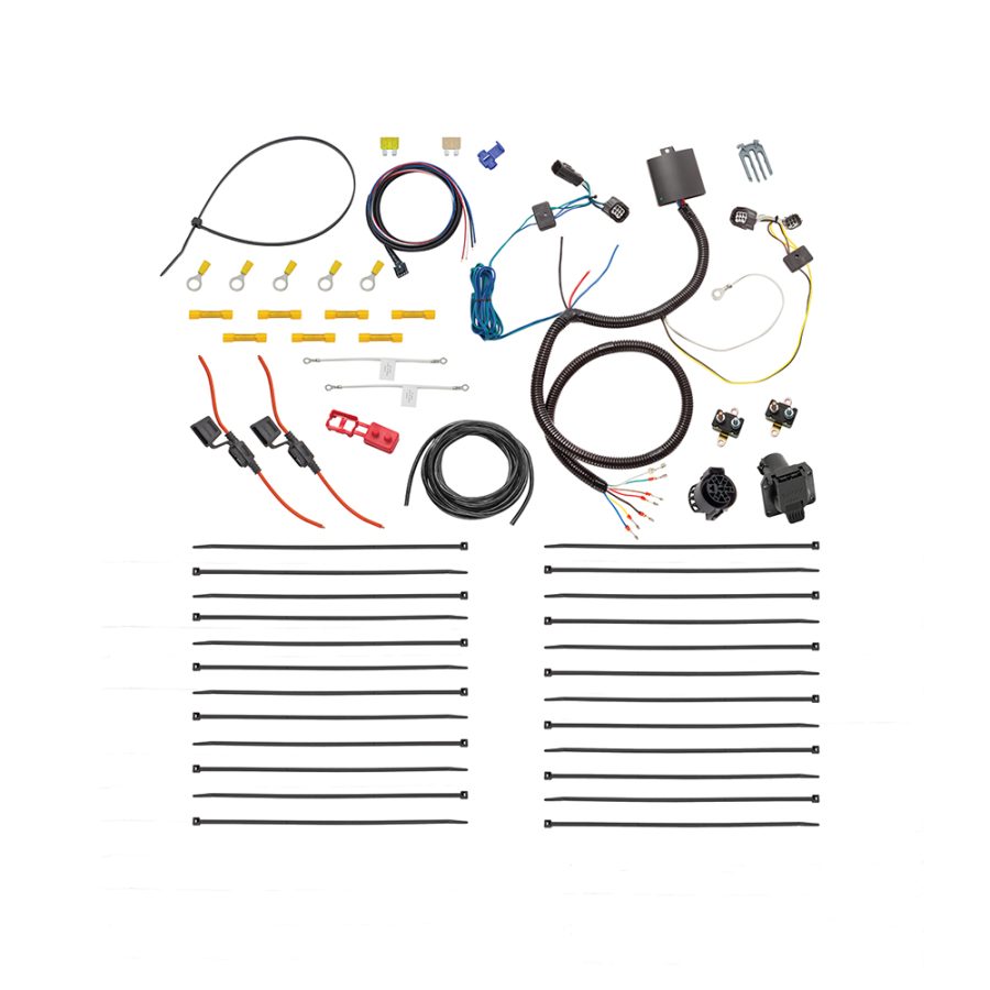 TEKONSHA 22121 7-Way Tow Harness Wiring Package - Complete Kit,