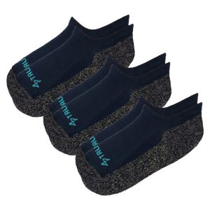 TRU47 Black Merino Wool Grounding Socks – No-Show