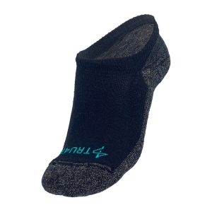 TRU47 Black Merino Wool Grounding Socks – No-Show