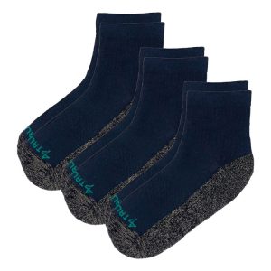 TRU47 Black Merino Wool Grounding Socks – Quarter Height