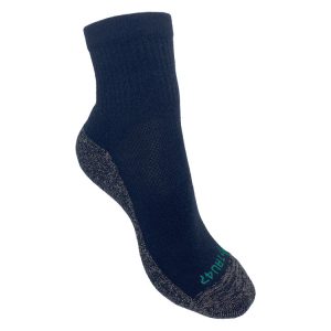 TRU47 Black Merino Wool Grounding Socks – Quarter Height