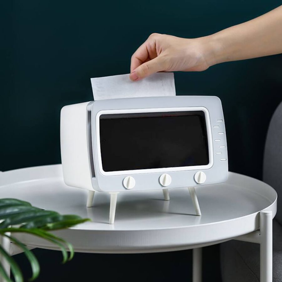 TV Tissue Box For Hands Free Movie Sessions