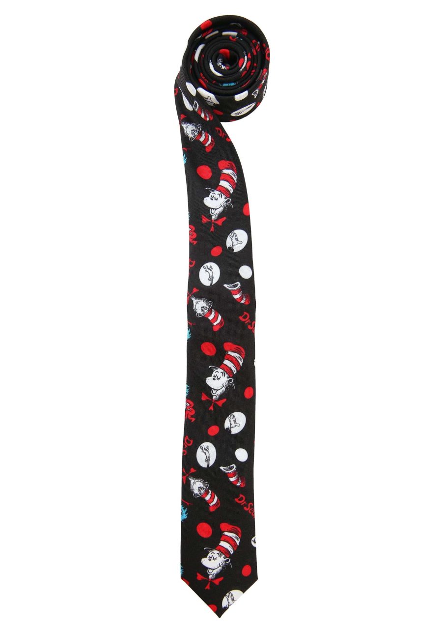 The Cat in the Hat Pattern Necktie for Adults