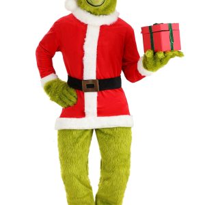 The Grinch Adult Santa Open Face Costume