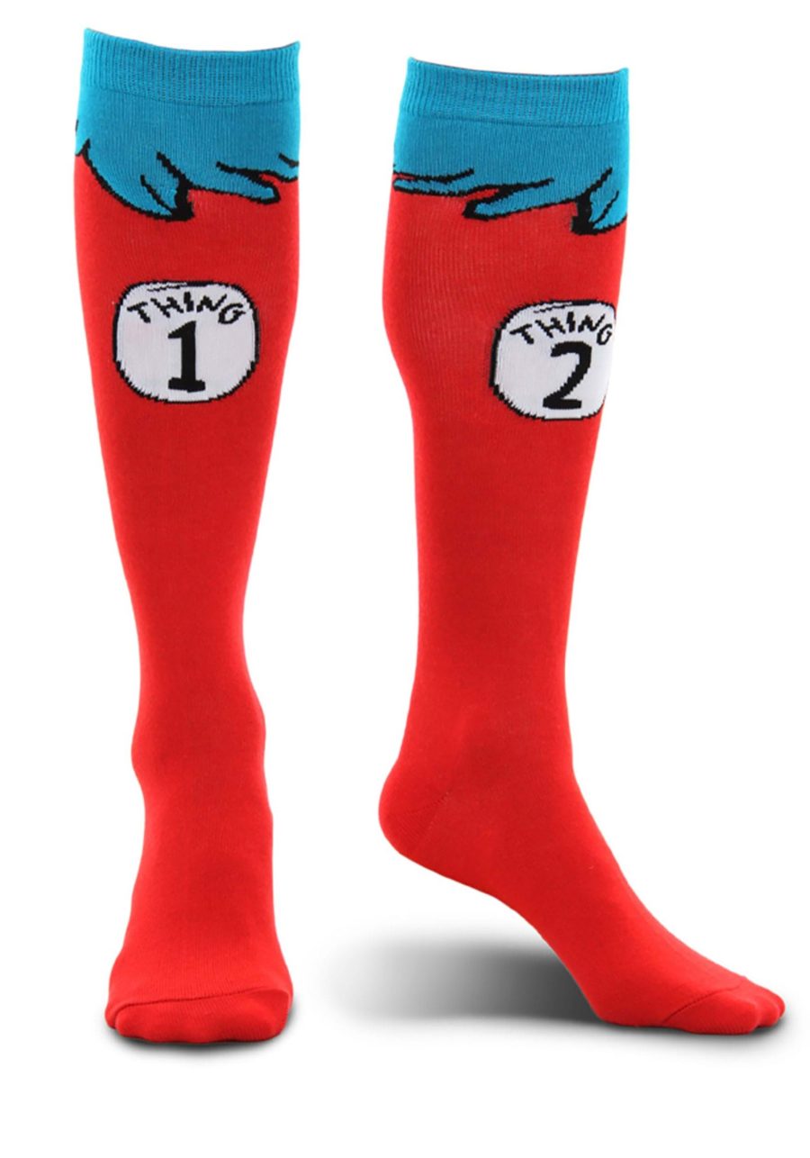 Thing 1 & 2 Costume Adult Socks