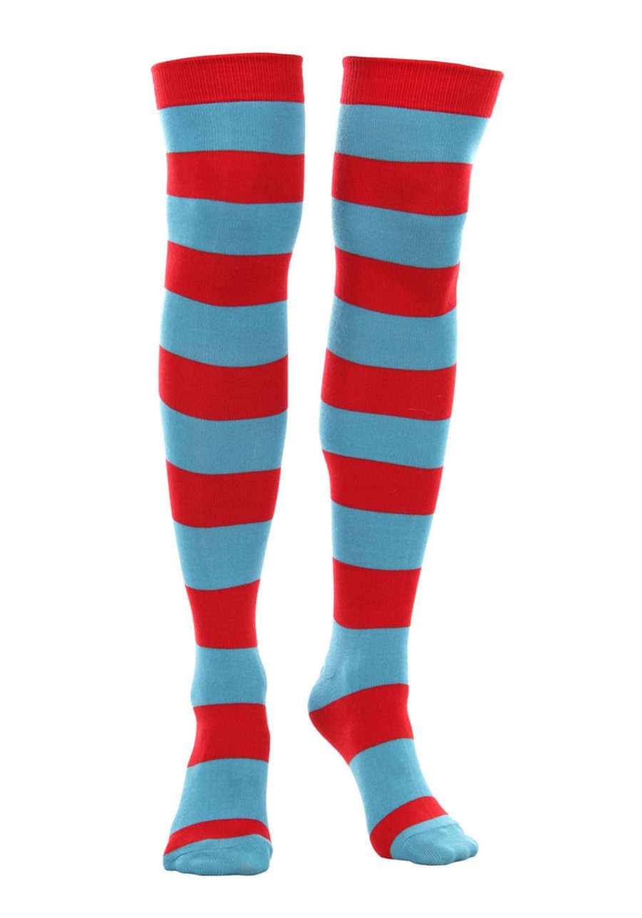 Thing 1 & Thing 2 Striped Knee High Socks