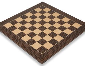 Tiger Ebony & Maple Deluxe Chess Board - 1.5 Squares