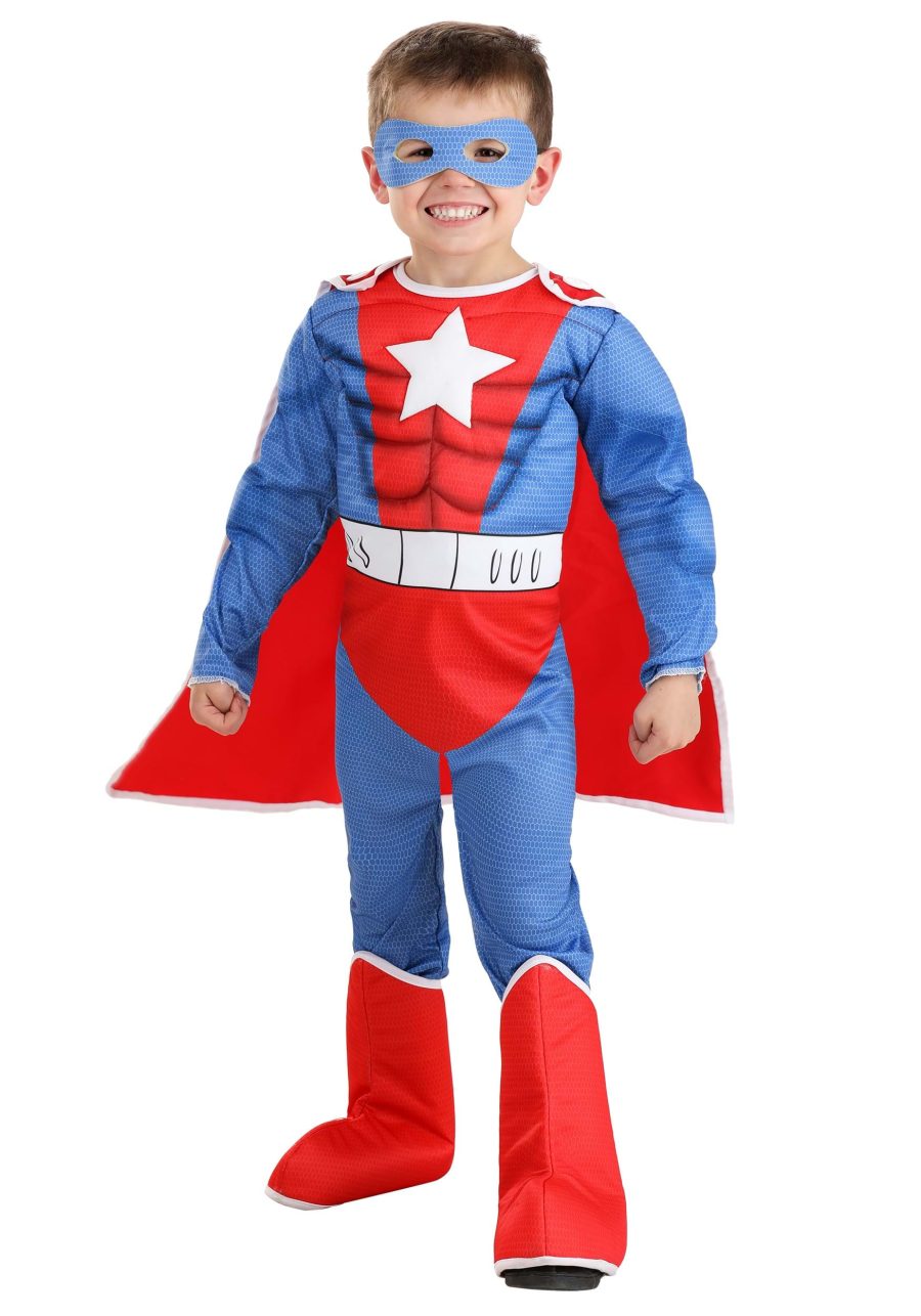 Toddler Boy's Muscle Suit Superhero Costume