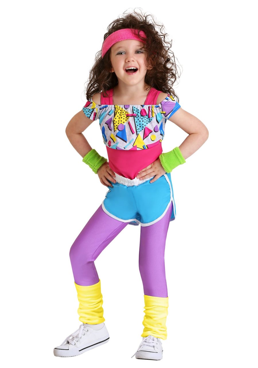 Toddler Girl's Work It Out 80s Costume