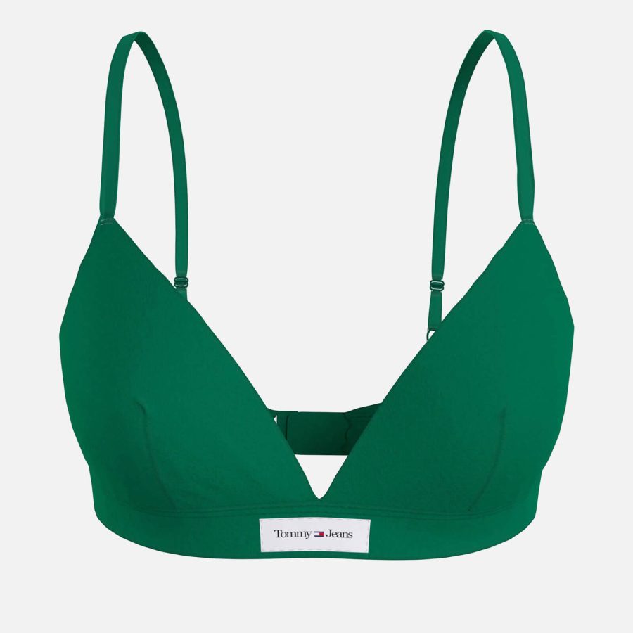 Tommy Hilfiger Unlined Recycled Cotton-Jersey Triangle Bra - XS