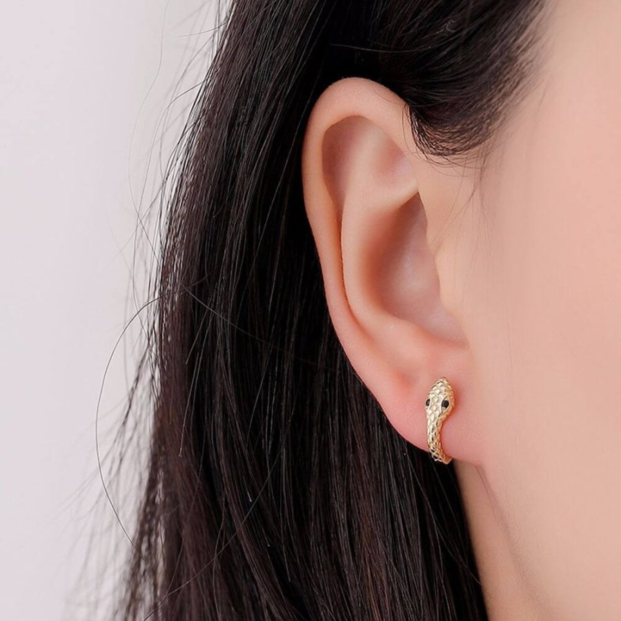 Trendy Baby Snake Hoops Earrings