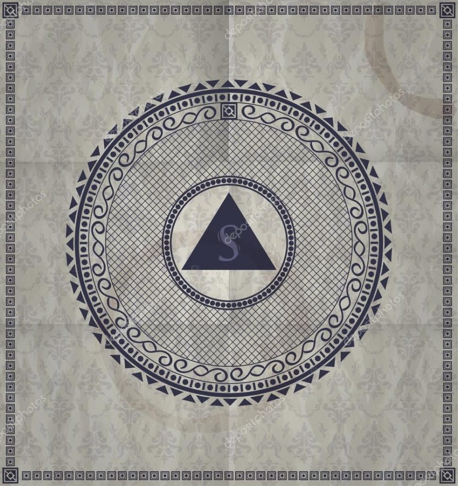 Trinity in unity. Triangle in circle. vector illustration