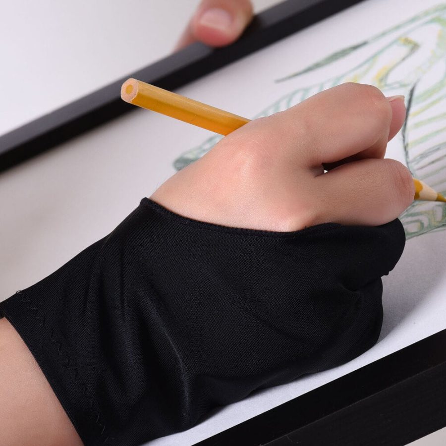 Two-Finger Tablet Drawing Anti-Fouling Glove