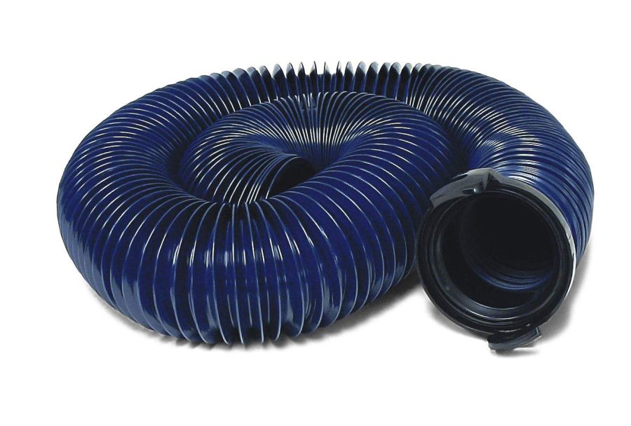 VALTERRA D04-0121 20FT Blue Standard Bulk Quick Drain with Straight Hose Adapter ( 1 fitting end only)