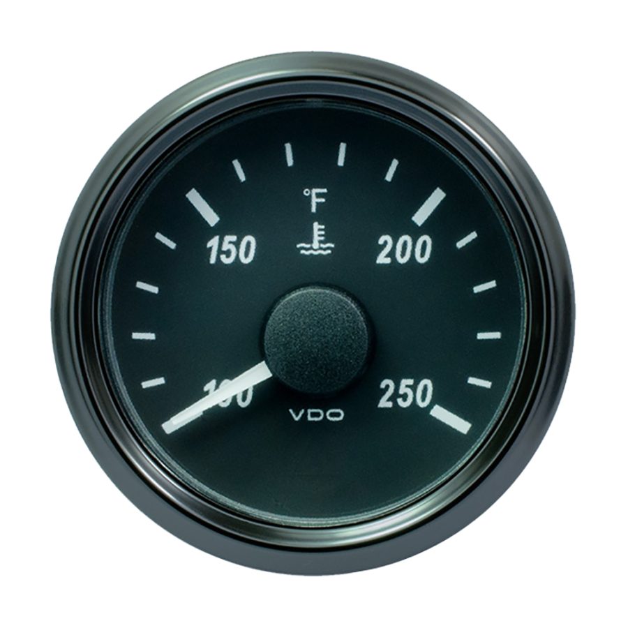 VDO A2C3833340030 SINGLEVIU 52MM (2-1/16 INCH) WATER TEMPERATURE GAUGE - 250°F - 450-30 OHM