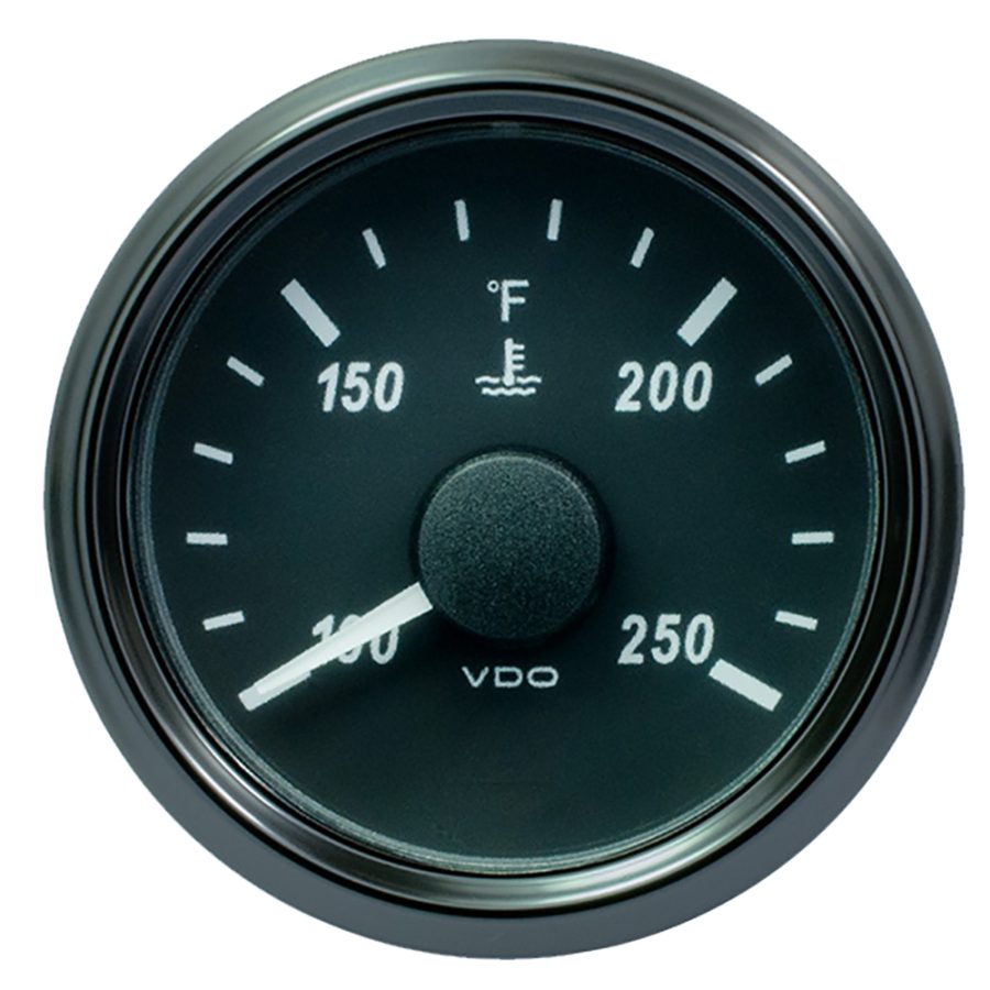 VDO A2C3833350030 SINGLEVIU 52MM (2-1/16 INCH) WATER TEMP. GAUGE - 250°F - 291-22 OHM