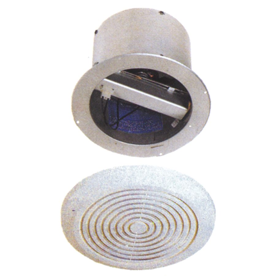 VENTLINE V2262-50 Exhaust Fan; Use To Vent Bathroom; 50 CFM; 7 Inch Diameter Round; 115 Volt AC; Without Light; Straight Duct Connection; Plastic; With Mounting Hardware