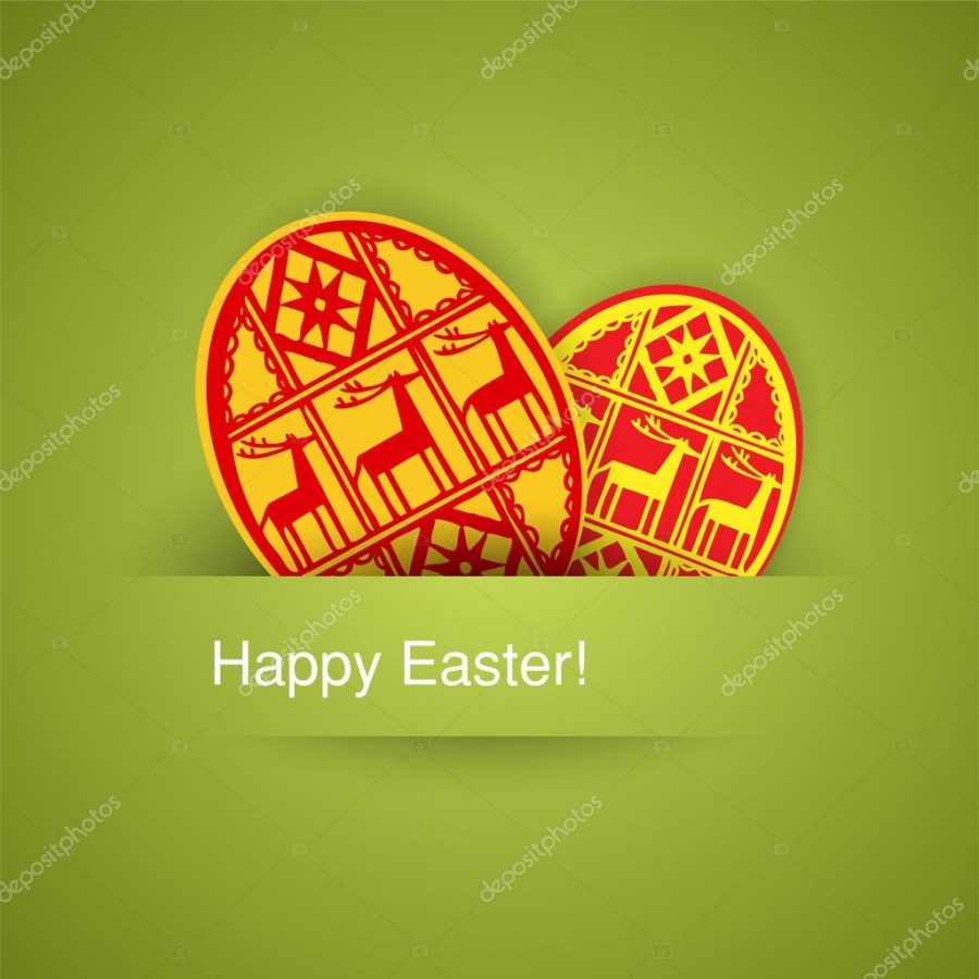 Vector background with easter eggs