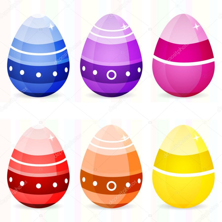 Vector set of easter eggs.