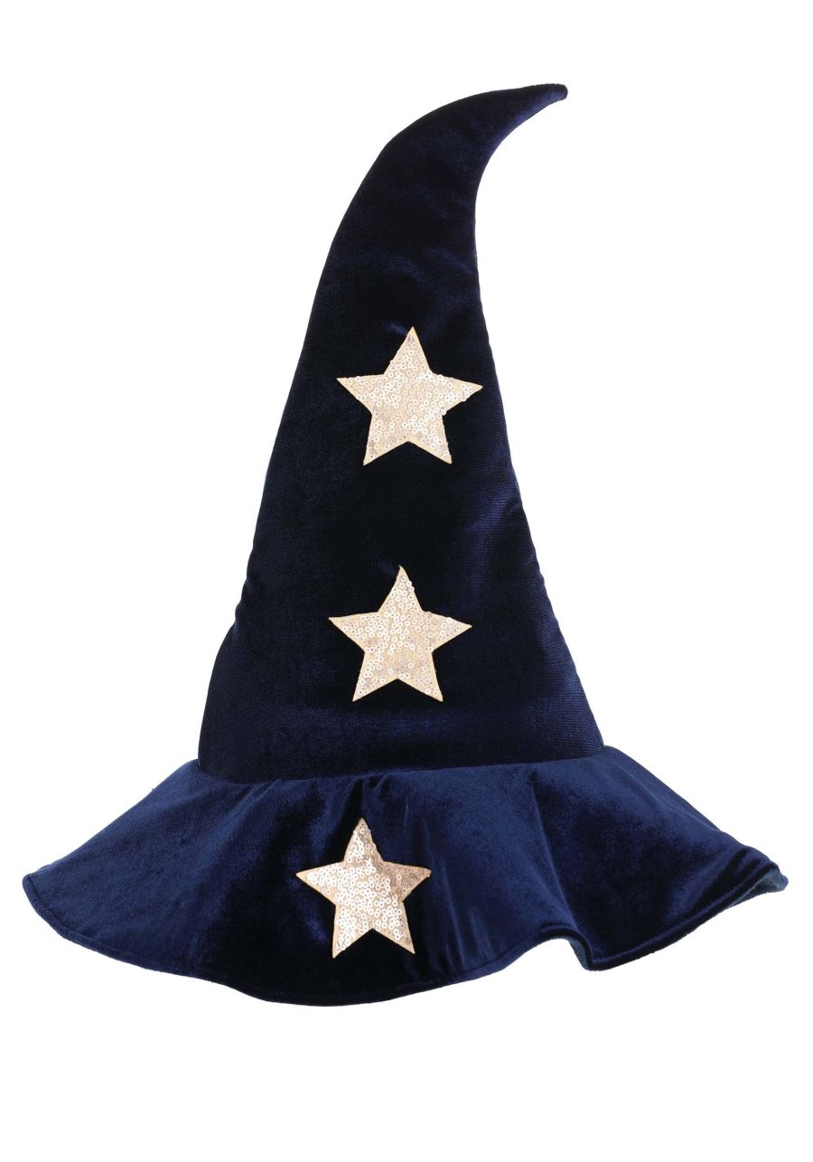 Velvet Stars Witch Costume Hat