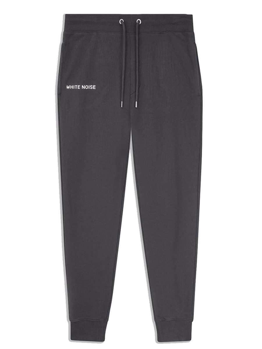 WHITE NOISE Classic Logotype Cotton Sweatpants Black