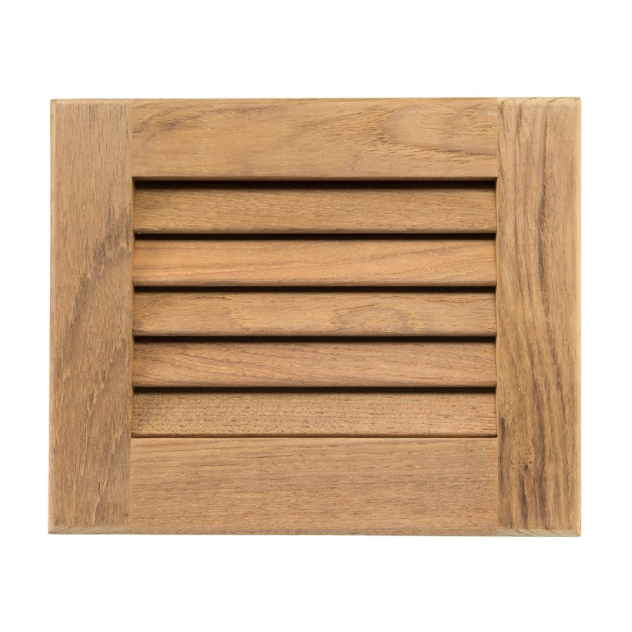 WHITECAP 60712 TEAK LOUVERED INSERT - 7-1/2 INCH X 9-1/8 INCH X 3/4 INCH