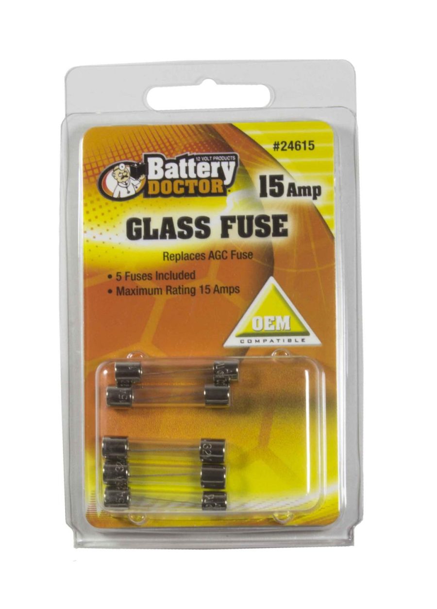 WIRTHCO 24615 Agc Glass Fuse-15A-5Pcs