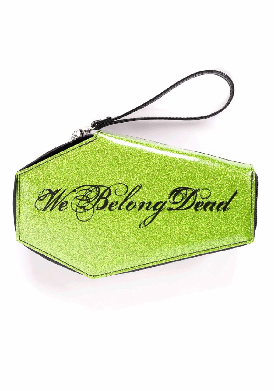 We Belong Dead Patent Coffin Glitter Wallet