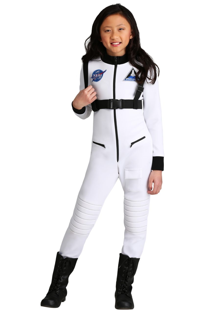 White Astronaut Costume Girl's