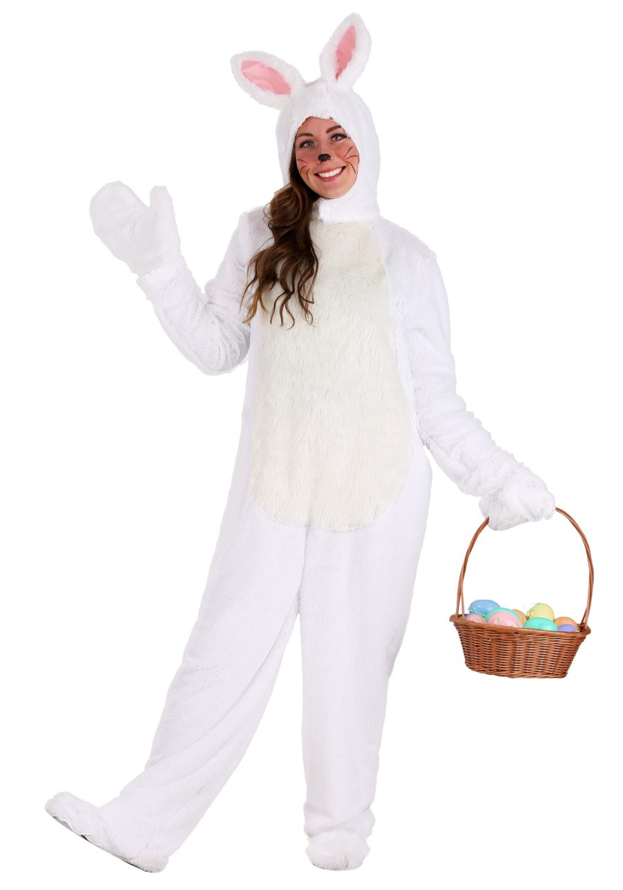 White Bunny Costume for Adults