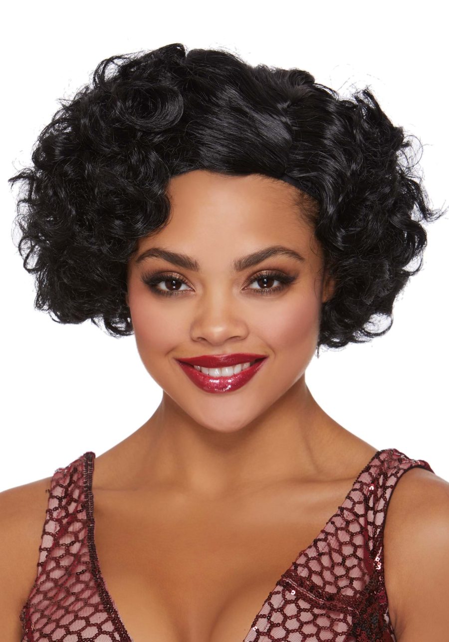 Women's Black Flapper Wig