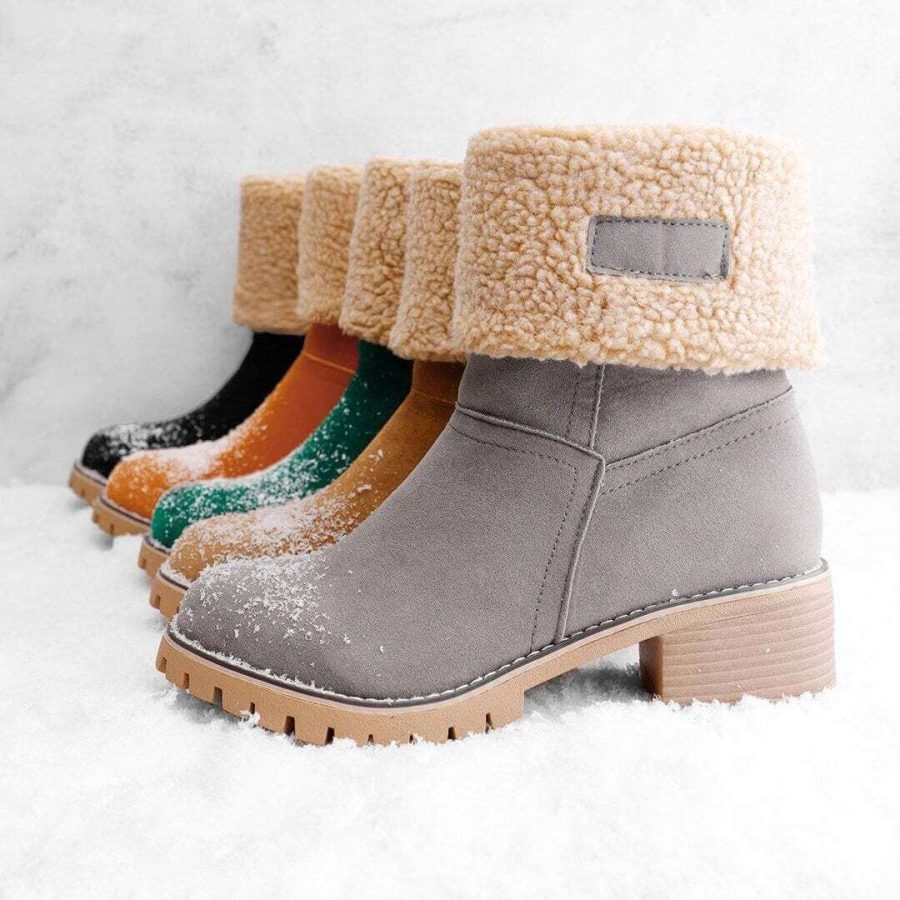 Women's Block Heel Snow Boots