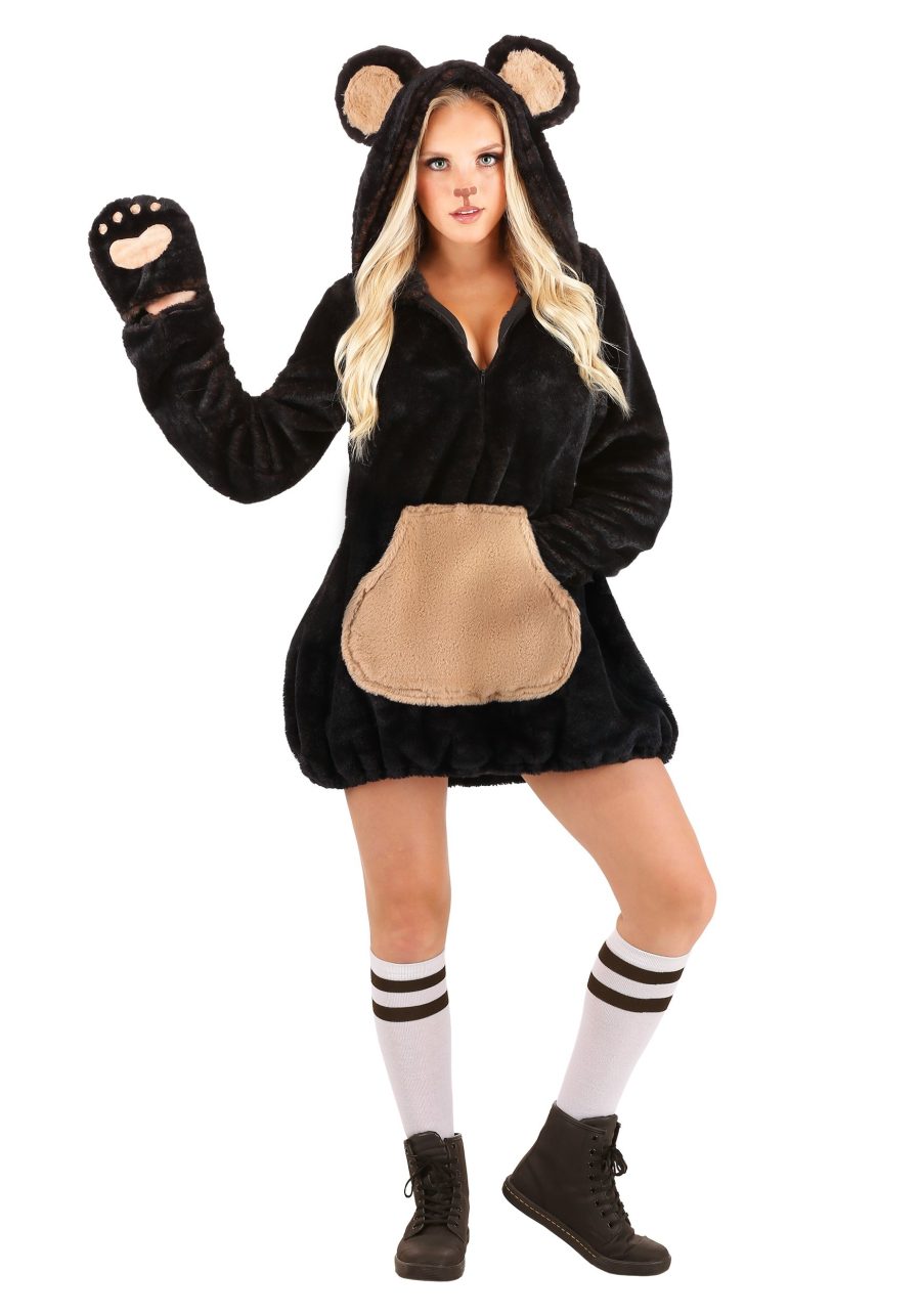 Women's Cozy Brown Bear Costume