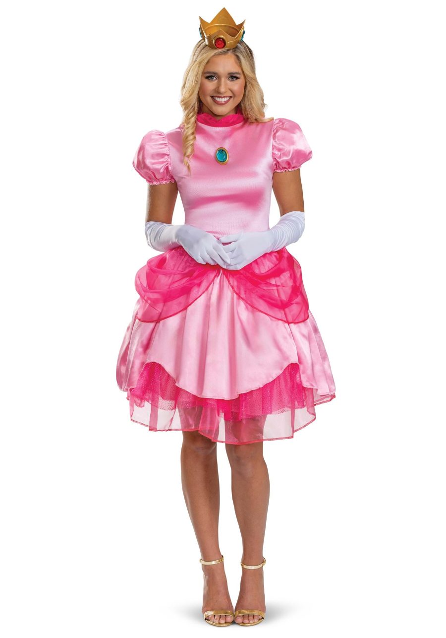 Women's Deluxe Super Mario Pretty Princess Peach Costume