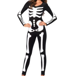 Womens Glow In the Dark Skeleton Catsuit