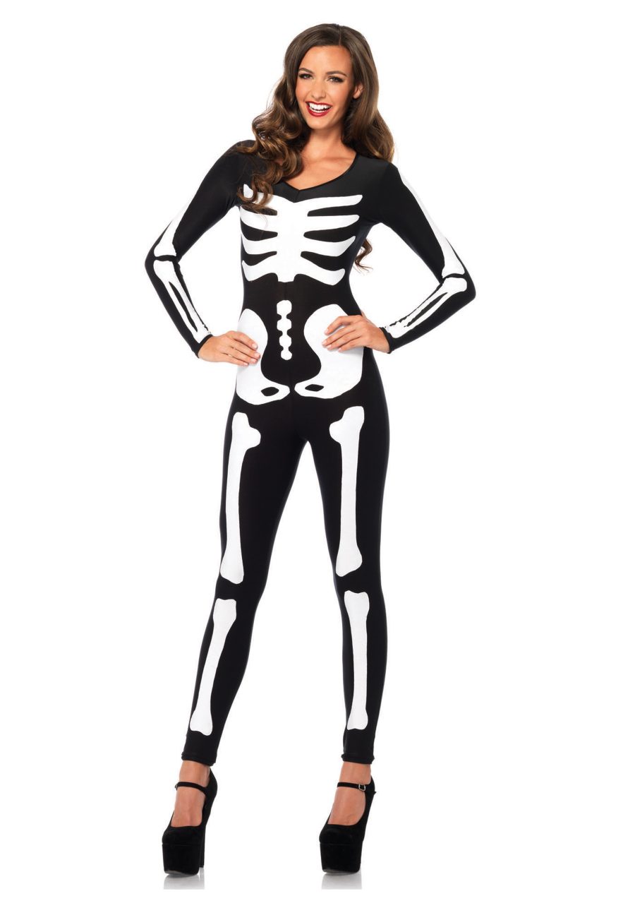 Womens Glow In the Dark Skeleton Catsuit