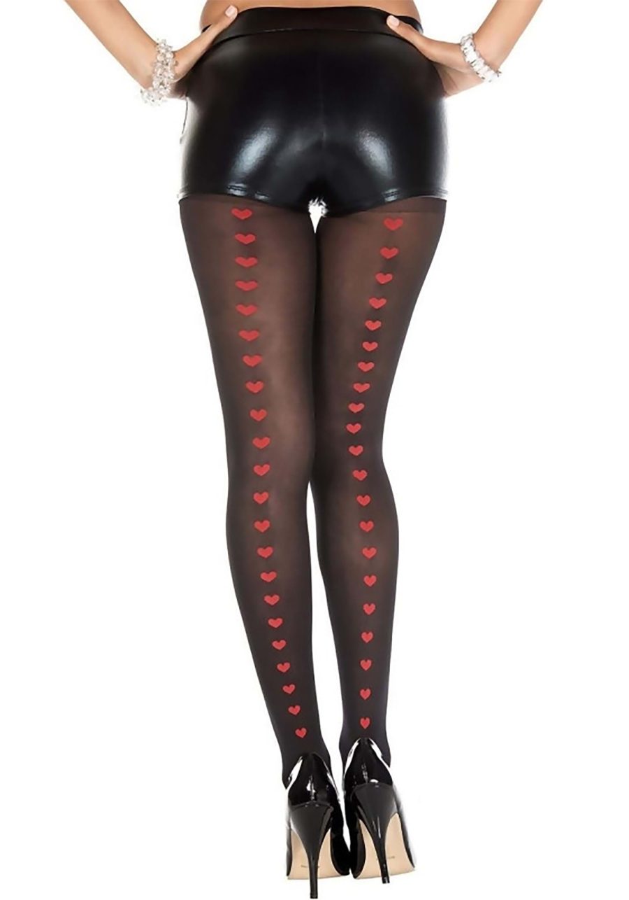 Women's Heart Backseam Tights