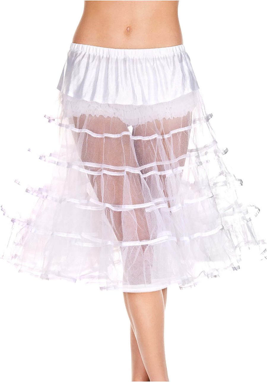 Women's Knee Length White Petticoat