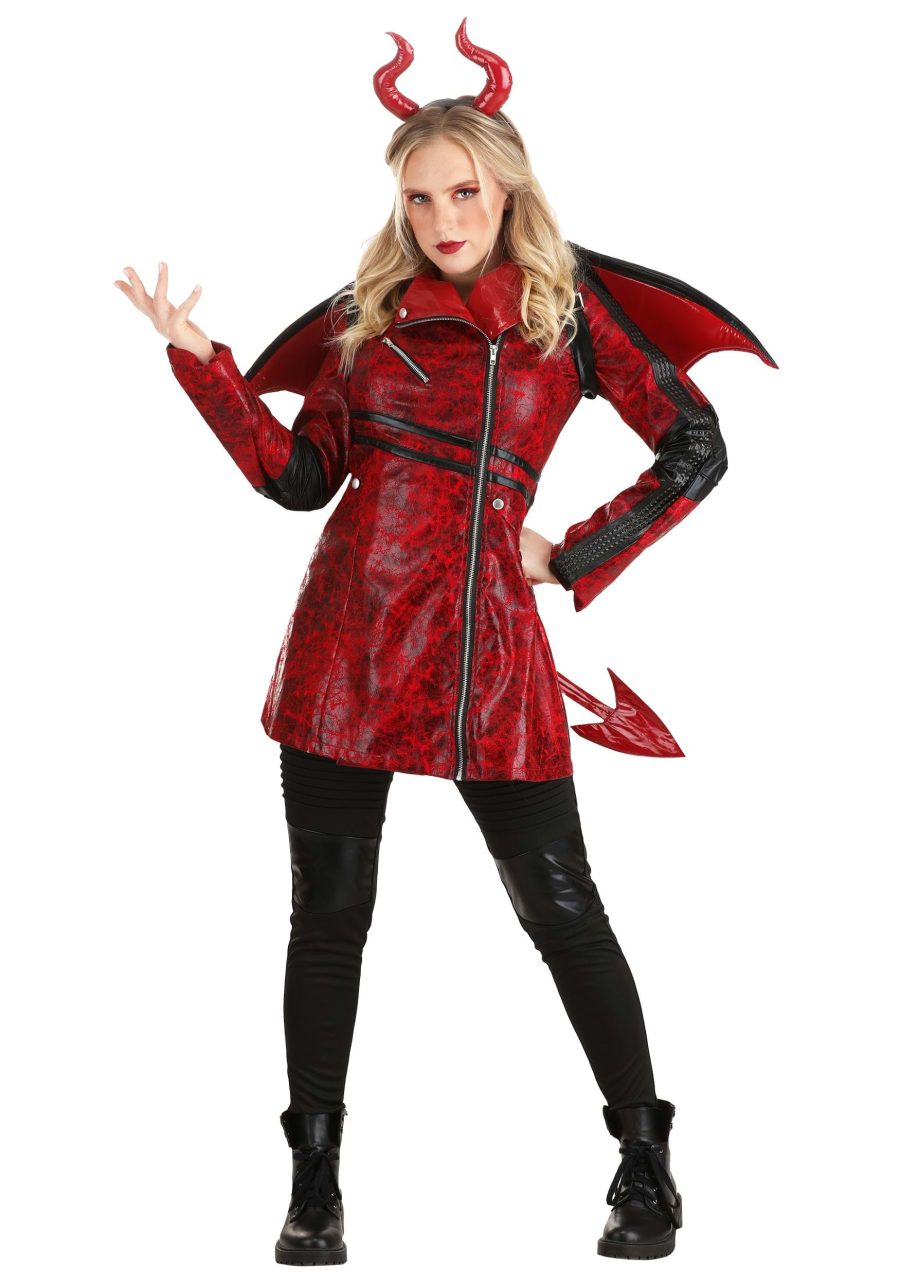 Women's Leather Devil Costume