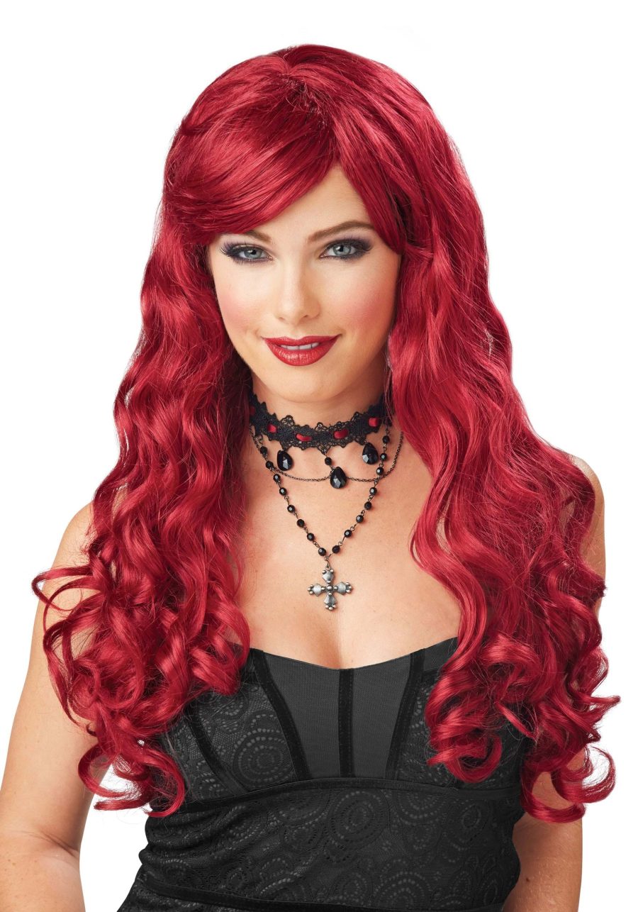 Women's Long Red Wavy Wig